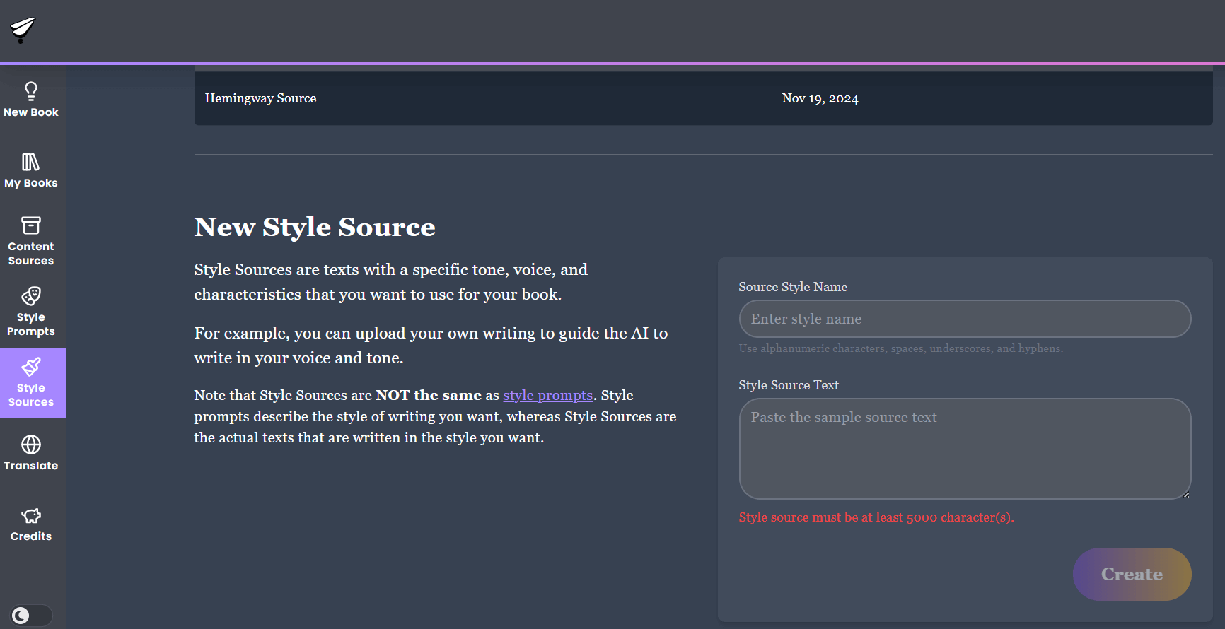 Add style reference interface